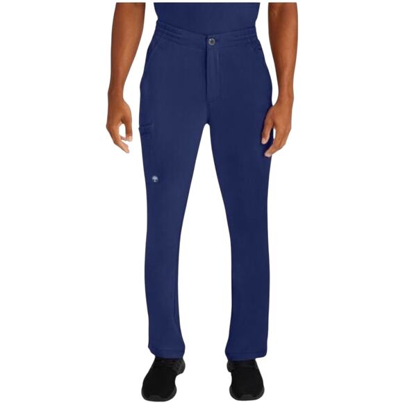 HH by Healing Hands Men's Ryan Zip Fly Slim Fit Scrub Pant in Navy Size XL NWT - Picture 1 of 13
